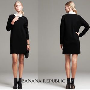 Banana Republic Black Sweater Dress, Zip Shoulder
